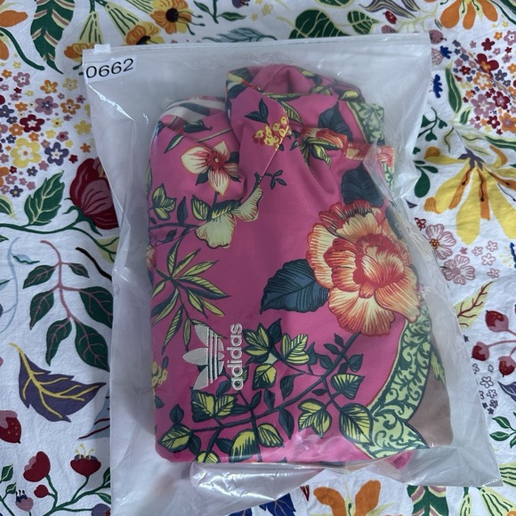 Adidas x FARM Jardineto Track Jacket Floral Firebird Pink Trefoil S Runs Small - Picture 12 of 12